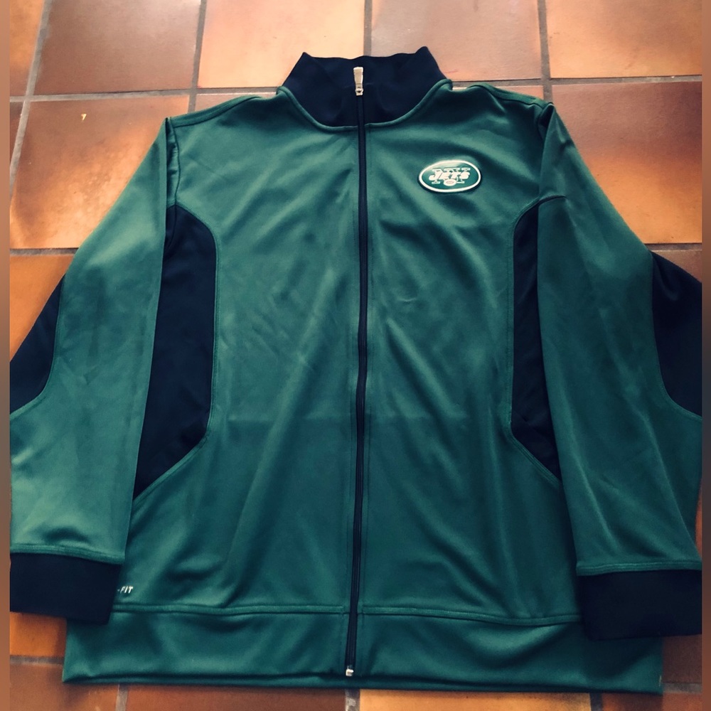 NWOT NFL NY NJ Jets Football Drifit Zipper Jacket 2XRG